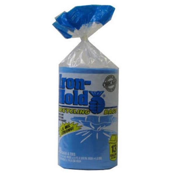 Berry Plastics 618781 30 Count; 13 Gallon; Blue Recycling Bags